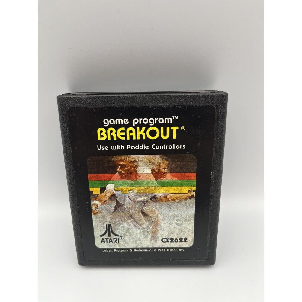 Tested/Works Breakout -Pic Label- (Atari 2600, 1978) Authentic Cartridge Only
